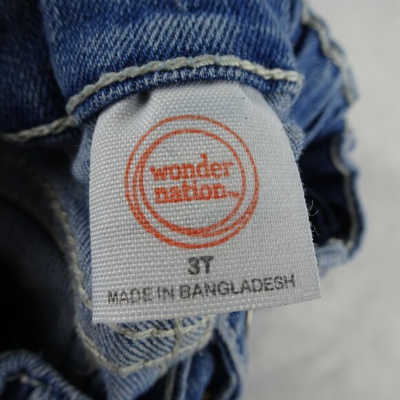 Wonder Nation Girl Youth Jean Short with Lace Flowers Size 3T - Picture 5 of 8